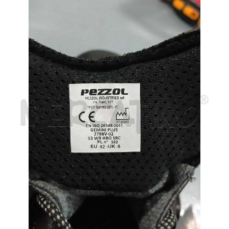 SCARPE ANTINFORTUNISTICHE PEZZOL NERE TG 42 NUOVE CARTELLINATE | Mercatino dell'Usato Salerno fratte 4