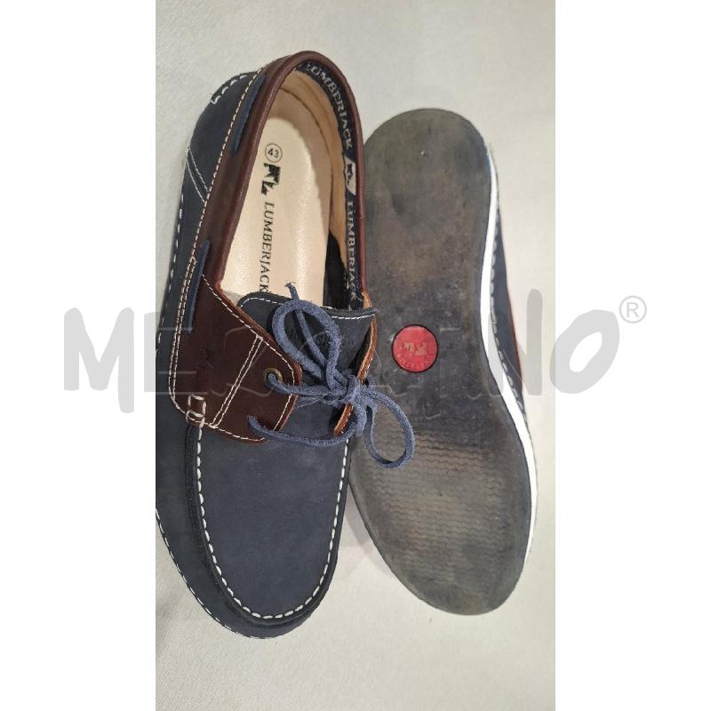 SCARPE UOMO LUMBERJACK BLU NAVY RICH. MARRONI N.43 | Mercatino dell'Usato Salerno fratte 4