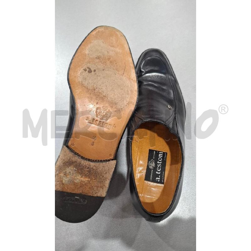 SCARPE UOMO MOCASSINI TESTONI NERI | Mercatino dell'Usato Salerno fratte 4