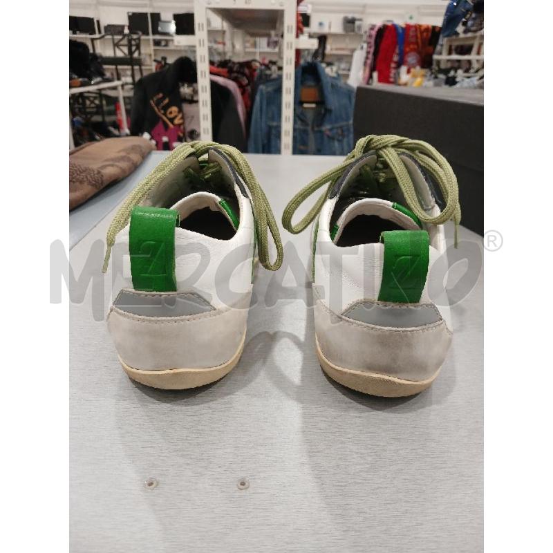 SCARPE UOMO ZEGNA BIANCHE RICH. VERDI MIS. 40.5/41 | Mercatino dell'Usato Salerno fratte 3