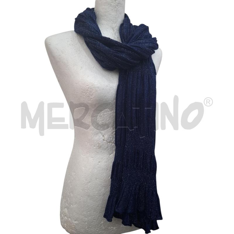 SCIARPA DONNA TWIN SET BLU BRILLANTINATA | Mercatino dell'Usato Salerno fratte 1