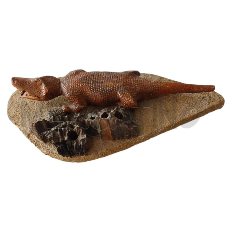 SCULTURA COCCODRILLO PORTAPENNE DI GOGA BRASILIANA | Mercatino dell'Usato Salerno fratte 1
