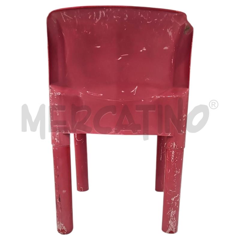 SEDIA KARTELL ROSSA DA RIVEDERE VINTAGE ANNI 70 DIF | Mercatino dell'Usato Salerno fratte 2