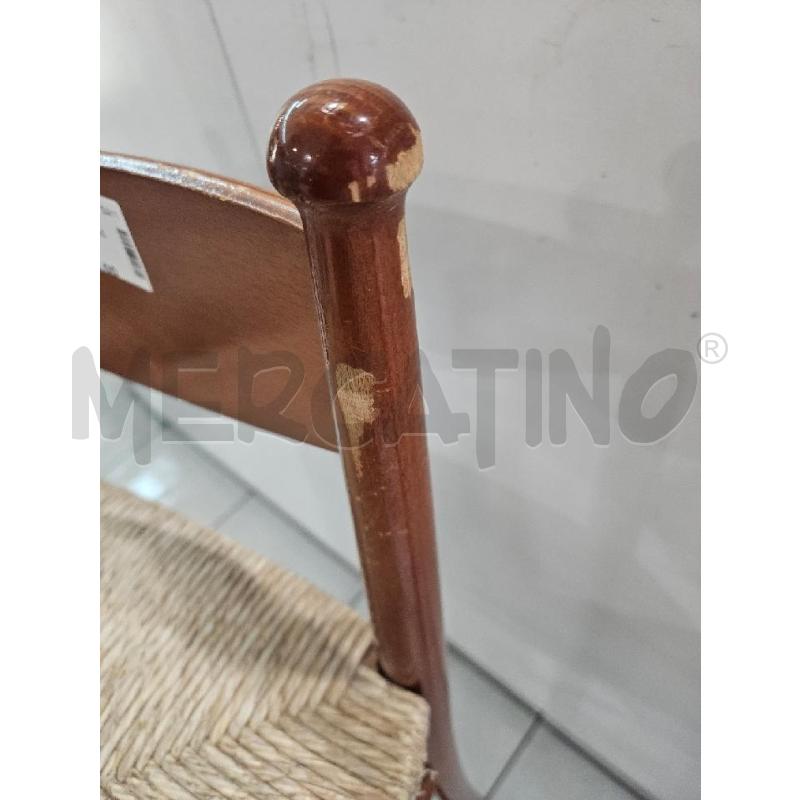 SEDIE PZ. 2 LEGNO MASSELLO PAGLIA ALTE SGABELLI | Mercatino dell'Usato Salerno fratte 4