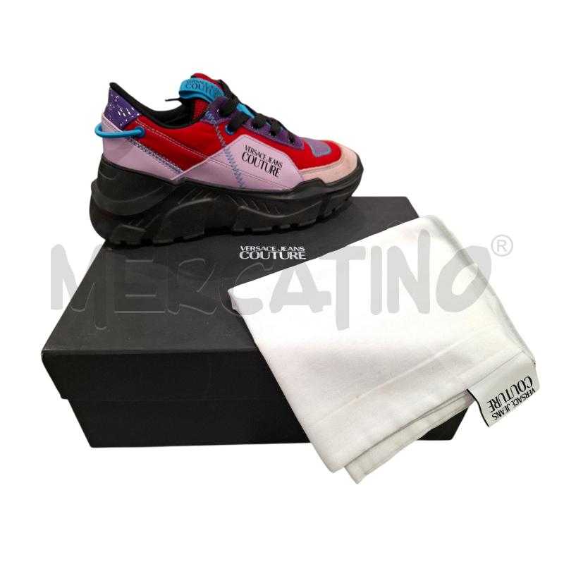 SNEAKERS DONNA COUTURE LILLA ROSSE E VIOLA | Mercatino dell'Usato Salerno fratte 1