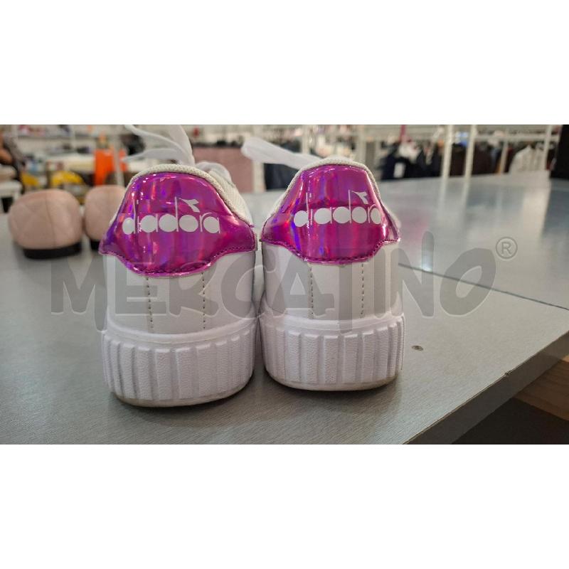 SNEAKERS DONNA DIADORA BIANCHE RICH. ROSA PESCA N. 36.5 | Mercatino dell'Usato Salerno fratte 3