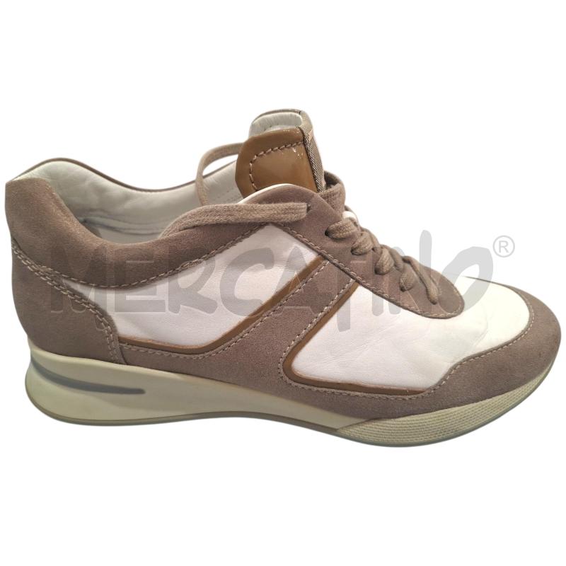 SNEAKERS DONNA TOD' S PROJECT BIANCHE DETT. MARRONCINI | Mercatino dell'Usato Salerno fratte 1