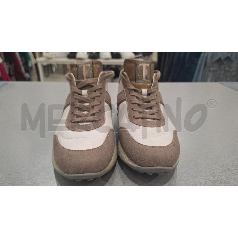 SNEAKERS DONNA TOD' S PROJECT BIANCHE DETT. MARRONCINI | Mercatino dell'Usato Salerno fratte 2