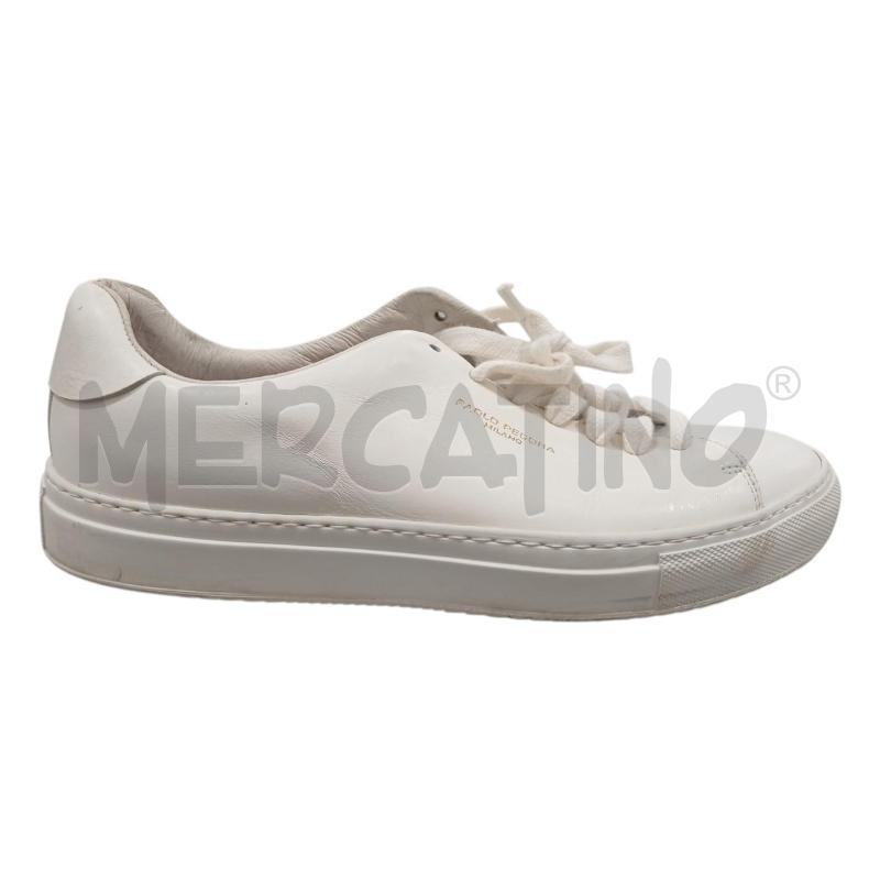 SNEAKERS UOMO PAOLO PECORA BIANCHE N.39 | Mercatino dell'Usato Salerno fratte 1