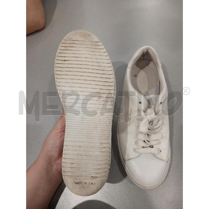 SNEAKERS UOMO PAOLO PECORA BIANCHE N.39 | Mercatino dell'Usato Salerno fratte 5