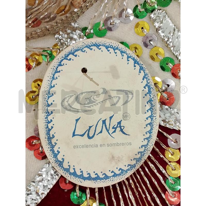SOMBRERO MESSICANO LUNA HECHO EN MEXICO BORDEAUX CON CARTELLINO | Mercatino dell'Usato Salerno fratte 4