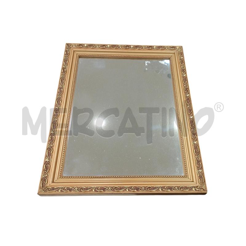SPECCHIO 38 X 48 CM CORNICE DORATA | Mercatino dell'Usato Salerno fratte 1