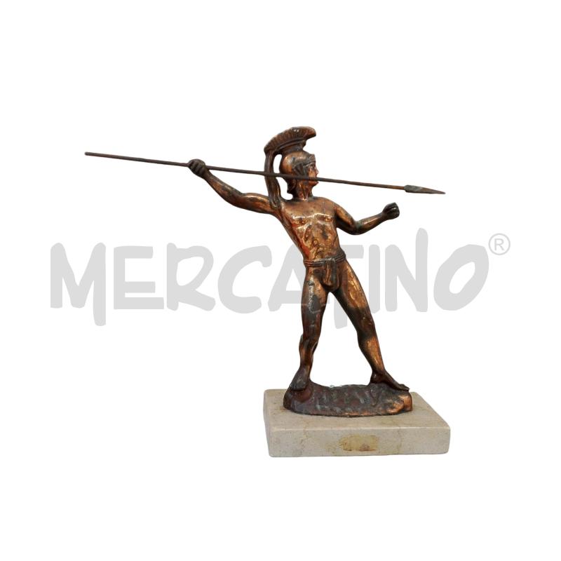 STATUA SPARTANO CON LANCIA E BASE MARMO | Mercatino dell'Usato Salerno fratte 1