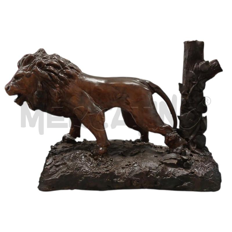 STATUETTA CERAMICA LEONE CON TRONCO  | Mercatino dell'Usato Salerno fratte 1