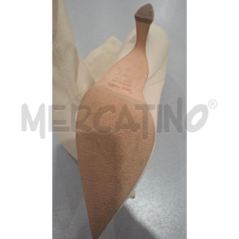 STIVALETTI DONNA VIC MATIE BEIGE PELLE ELASTICIZZATA | Mercatino dell'Usato Salerno fratte 4