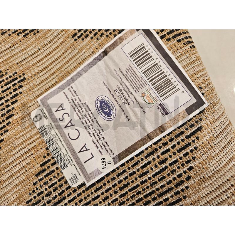TAPPETO NERO RETE BIANCO 160  * 235 | Mercatino dell'Usato Salerno fratte 2