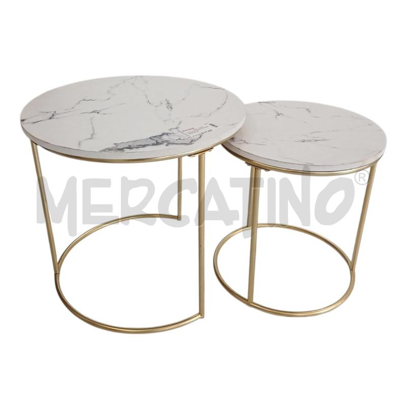 TAVOLINO DOPPIO TONDO 40CM GOLD  | Mercatino dell'Usato Salerno fratte 1