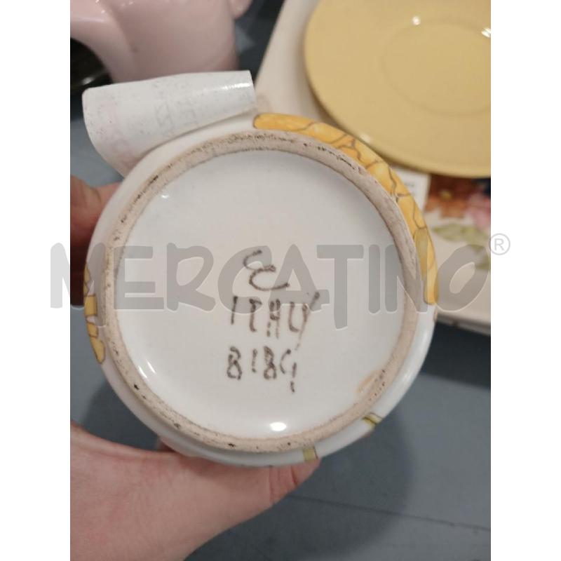 TAZZA ERNESTINE FIORI GIALLI CON PIATTO | Mercatino dell'Usato Salerno fratte 3