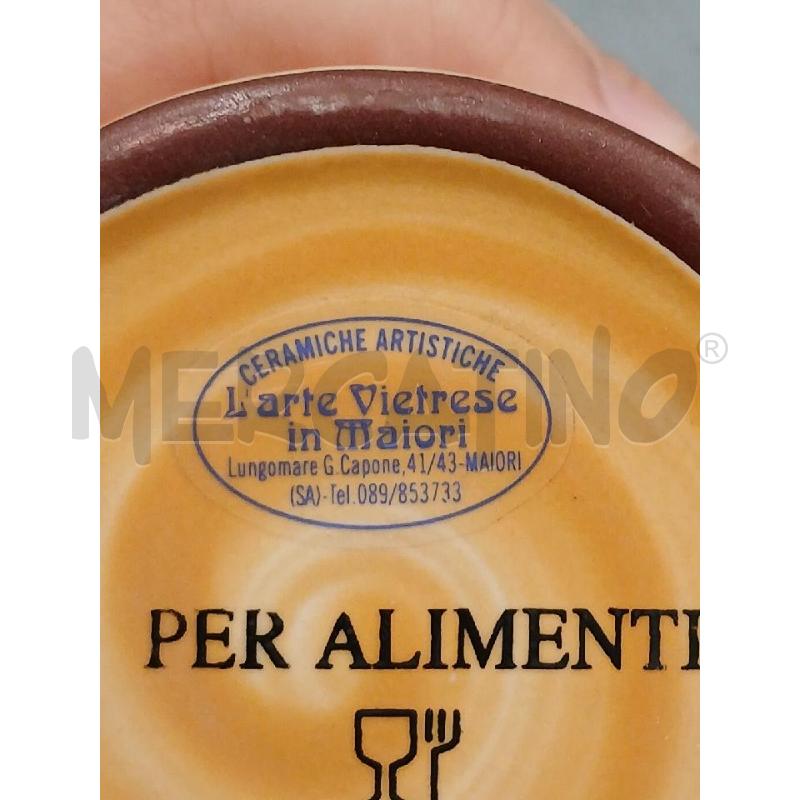 TAZZE PZ. 6 L'ARTE VIETRESE IN MAIORI MARRONI  | Mercatino dell'Usato Salerno fratte 2