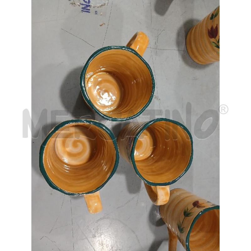 TAZZE PZ. 6 L'ARTE VIETRESE IN MAIORI MARRONI  | Mercatino dell'Usato Salerno fratte 3