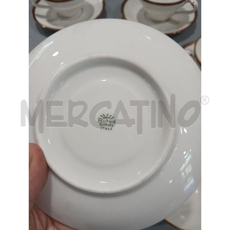 TAZZE THÈ 6 PX RICHARD GINORI BIANCHE BORDO ORO | Mercatino dell'Usato Salerno fratte 4