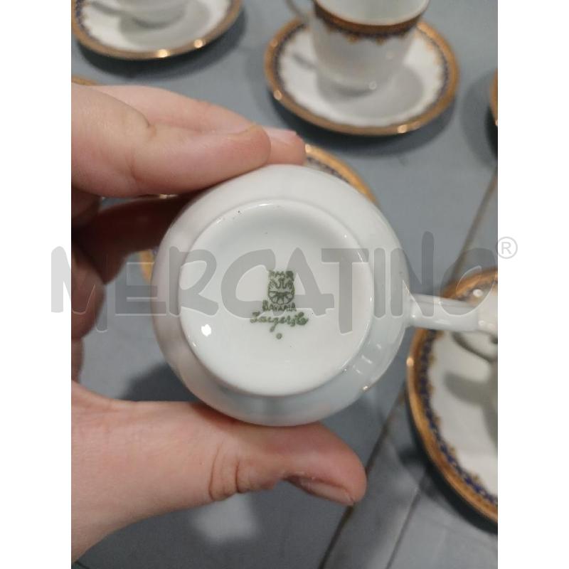 TAZZINE 6PX CON ACC BORDO ORO BLU | Mercatino dell'Usato Salerno fratte 2