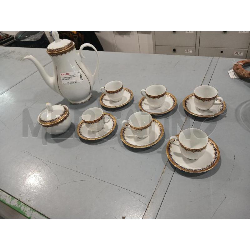 TAZZINE 6PX CON ACC BORDO ORO BLU | Mercatino dell'Usato Salerno fratte 5