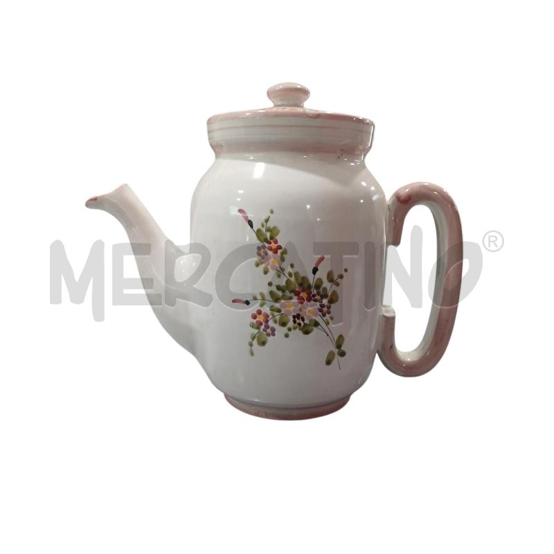 TEIERA CERAMICA SANTORIELLO VIETRI BIANCA FIORI ROSA | Mercatino dell'Usato Salerno fratte 1