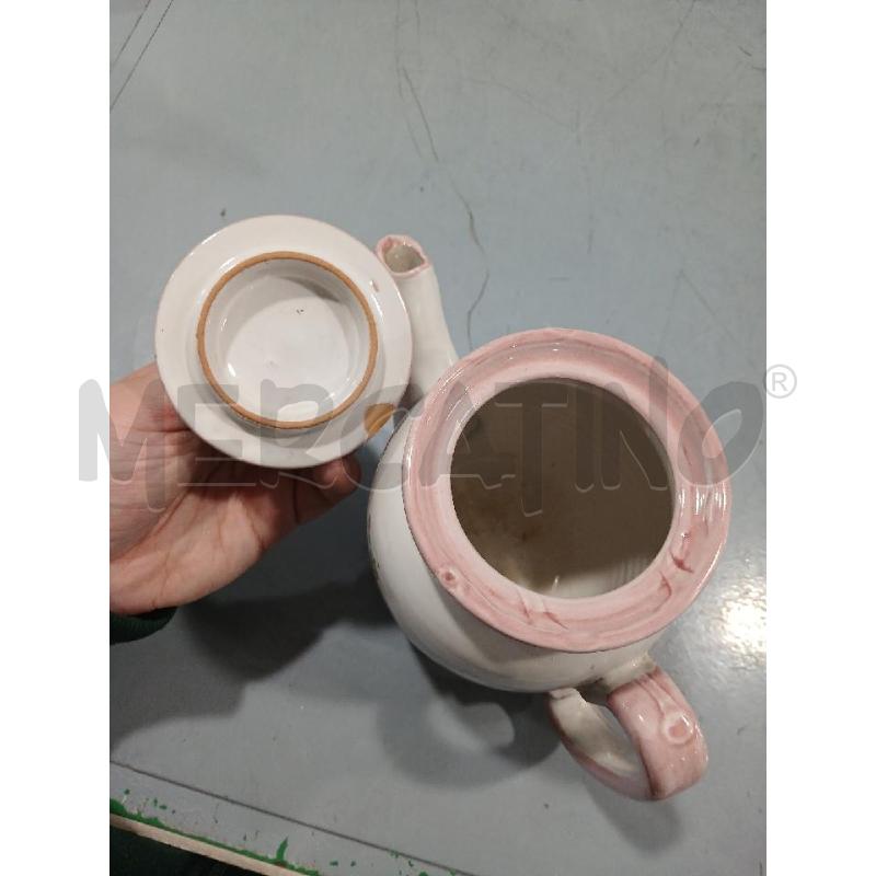 TEIERA CERAMICA SANTORIELLO VIETRI BIANCA FIORI ROSA | Mercatino dell'Usato Salerno fratte 2