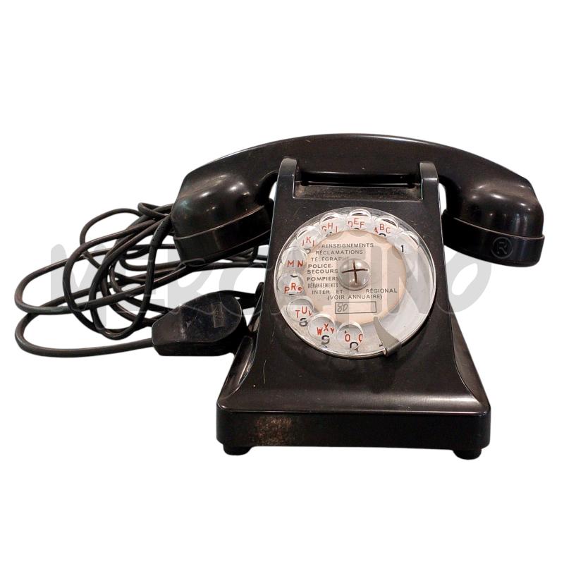 TELEFONO ANTICO FRANCESE BACHELITE NERO  | Mercatino dell'Usato Salerno fratte 1
