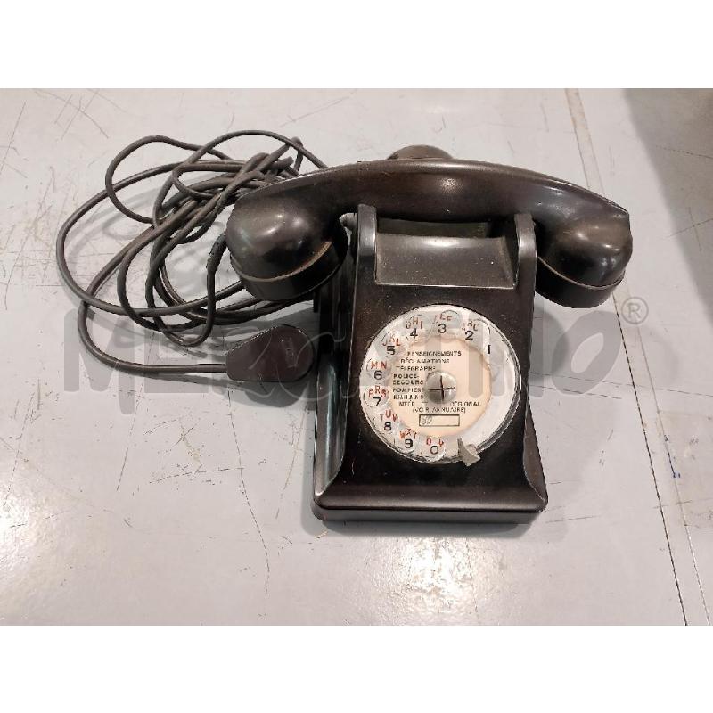 TELEFONO ANTICO FRANCESE BACHELITE NERO  | Mercatino dell'Usato Salerno fratte 2
