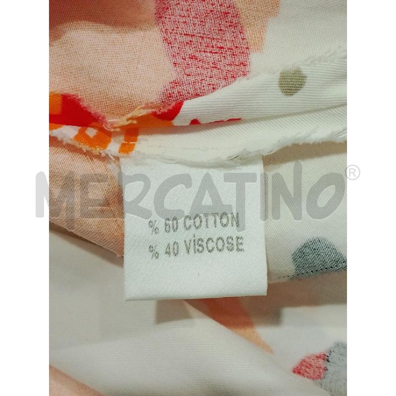 TOP ESPRIT CROP BIANCO FAN ARANCIO ROSSO NERO TG S | Mercatino dell'Usato Salerno fratte 4