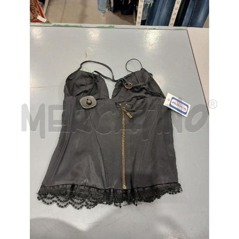 TOP JUST CAVALLI NERO IN SETA PAILLETTES APLLIC. DA RIV. TG.40 | Mercatino dell'Usato Salerno fratte 2
