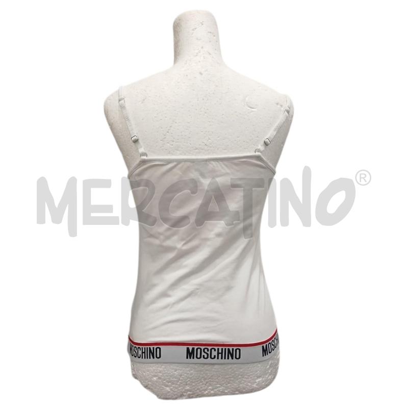 TOP MOSCHINO UNDERWEARBIANCO TG.M | Mercatino dell'Usato Salerno fratte 2