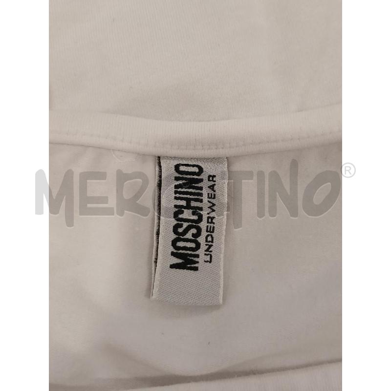 TOP MOSCHINO UNDERWEARBIANCO TG.M | Mercatino dell'Usato Salerno fratte 3