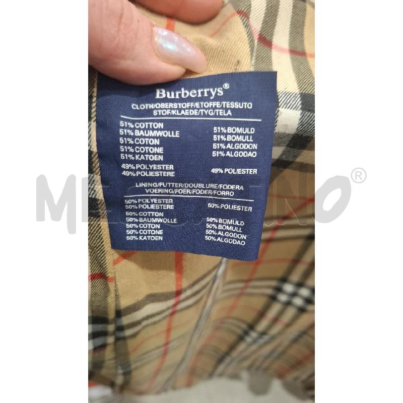 TRENCH UOMO BURBERRYS MARRONCINO TG.56 SHORT | Mercatino dell'Usato Salerno fratte 4