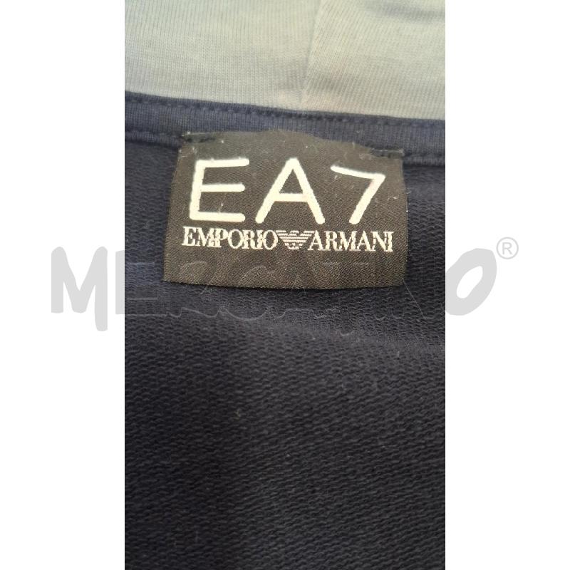 TUTA DONNA EA7 BLU NAVY BANDE LAT. GRIGIE COTONE | Mercatino dell'Usato Salerno fratte 3