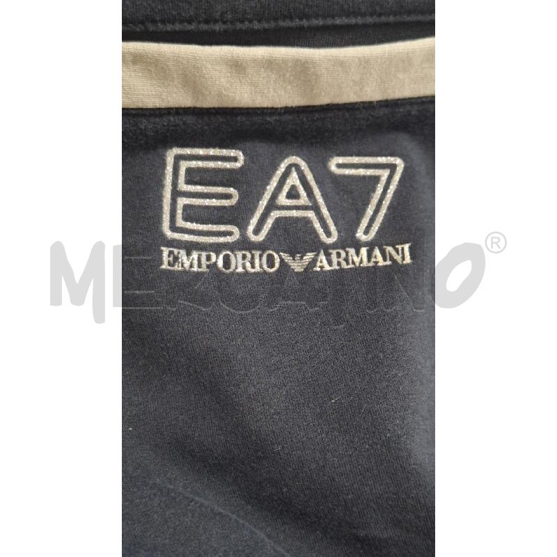 TUTA DONNA EA7 BLU NAVY BANDE LAT. GRIGIE COTONE | Mercatino dell'Usato Salerno fratte 5