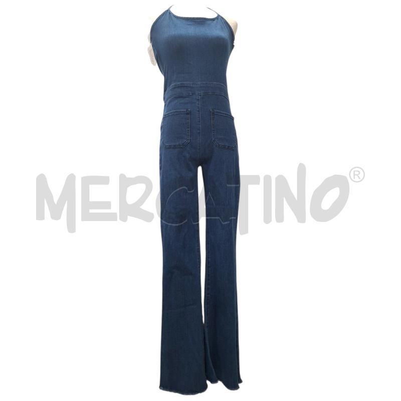 TUTA DONNA PLEASE JEANSATA ELASTICIZZ. ZAMPA TG. M | Mercatino dell'Usato Salerno fratte 1