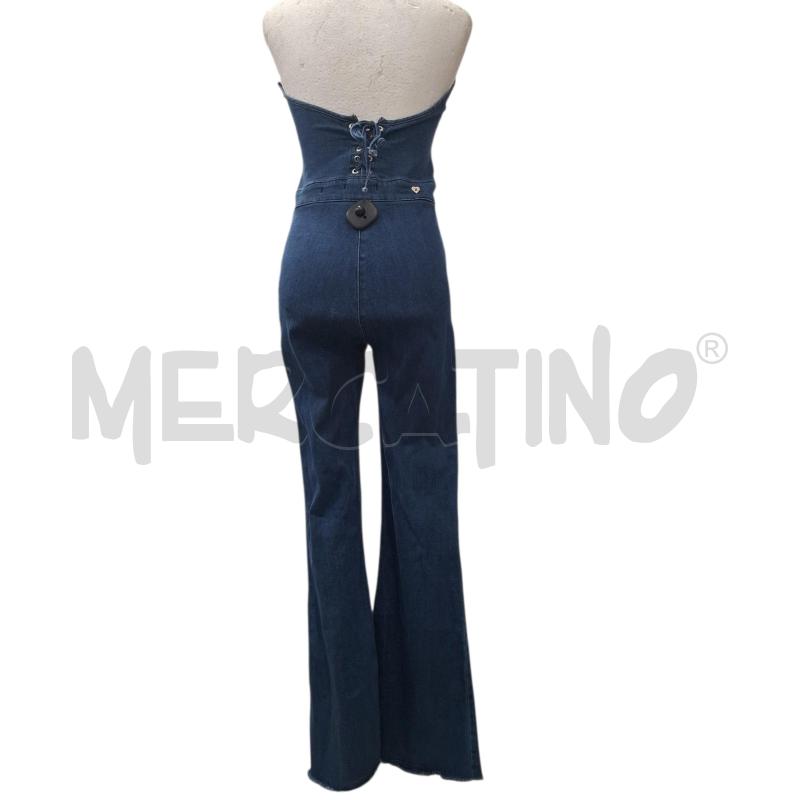 TUTA DONNA PLEASE JEANSATA ELASTICIZZ. ZAMPA TG. M | Mercatino dell'Usato Salerno fratte 2