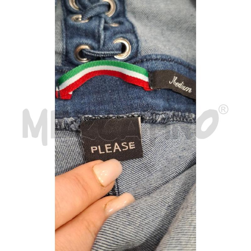 TUTA DONNA PLEASE JEANSATA ELASTICIZZ. ZAMPA TG. M | Mercatino dell'Usato Salerno fratte 3