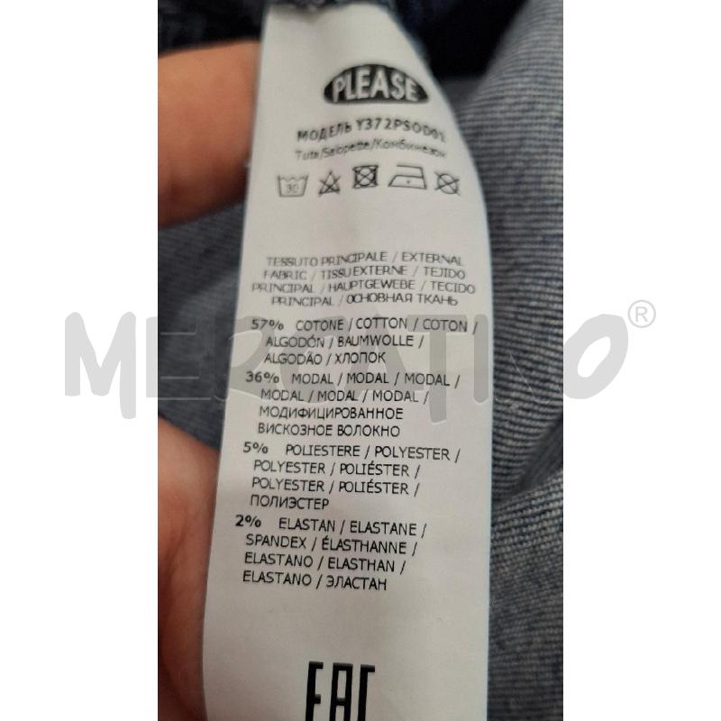 TUTA DONNA PLEASE JEANSATA ELASTICIZZ. ZAMPA TG. M | Mercatino dell'Usato Salerno fratte 4