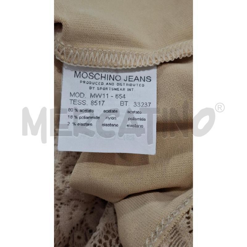 T SHIRT/SOTTOVESTE DONNA MOSCHINO JEANS BEIGE | Mercatino dell'Usato Salerno fratte 4