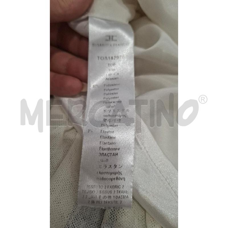 T SHIRT/TOP DONNA ELISABETTA FRANCHI BIANCA | Mercatino dell'Usato Salerno fratte 4