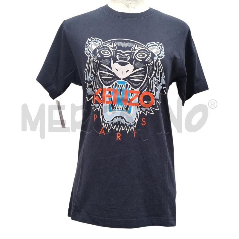T SHIRT DONNAKENZO BLU TIGRE | Mercatino dell'Usato Salerno fratte 1
