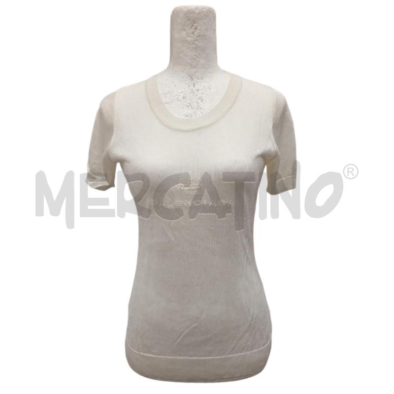 T SHIRT DONNA BALENCIAGA BIANCA | Mercatino dell'Usato Salerno fratte 1