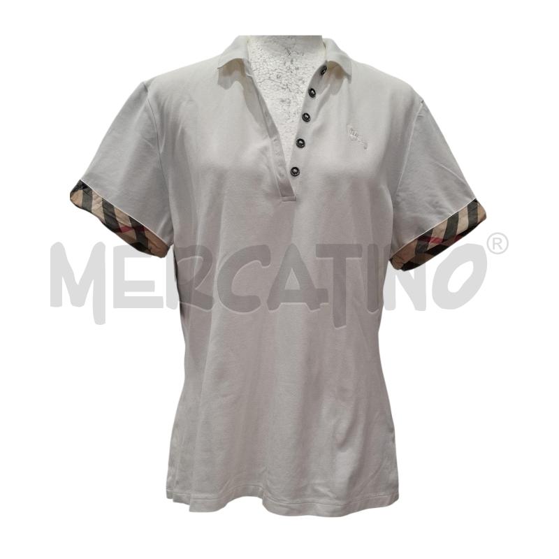 T SHIRT DONNA BARBERRY BRIT BIANCA | Mercatino dell'Usato Salerno fratte 1