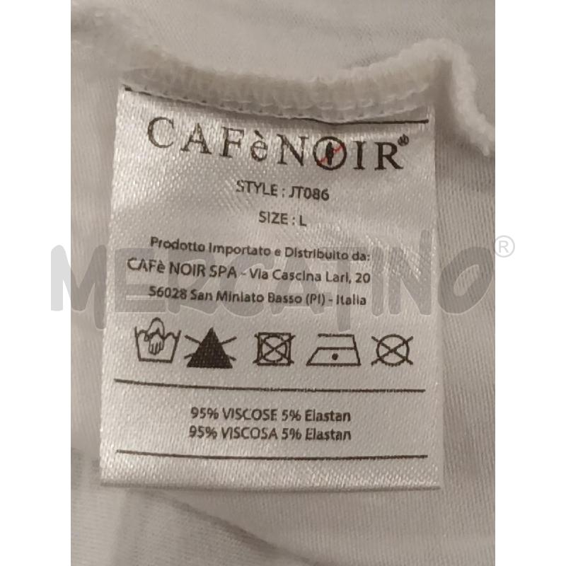T SHIRT DONNA CAFE'NOIR BIANCA FANT.UCCELLI  | Mercatino dell'Usato Salerno fratte 4