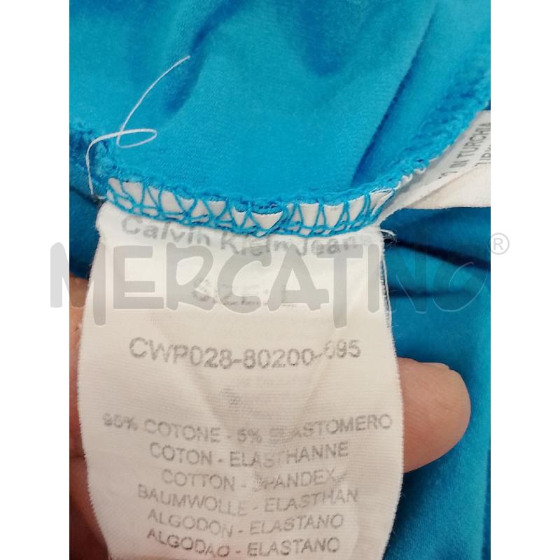 T SHIRT DONNA CALVIN KLEIN CELESTE TG.L | Mercatino dell'Usato Salerno fratte 4