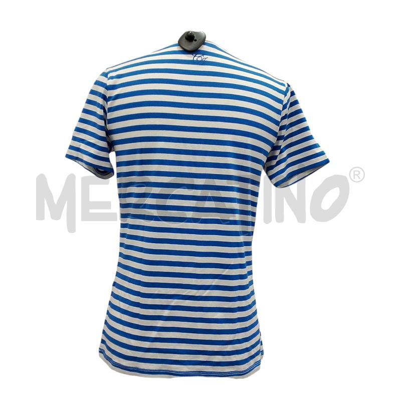 T SHIRT DONNA CAMOMILLA RIGHE BIANCHE E AZZURRE | Mercatino dell'Usato Salerno fratte 2